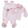 Dupačky + košieľka - Kvietok, ružové